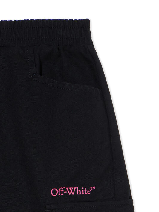 Diagonal Cango Cargo Logo Pants OFF WHITE Diagonal Cango Cargo Logo Pants BLACK - FUCHSIA OGCF005F25FAB001