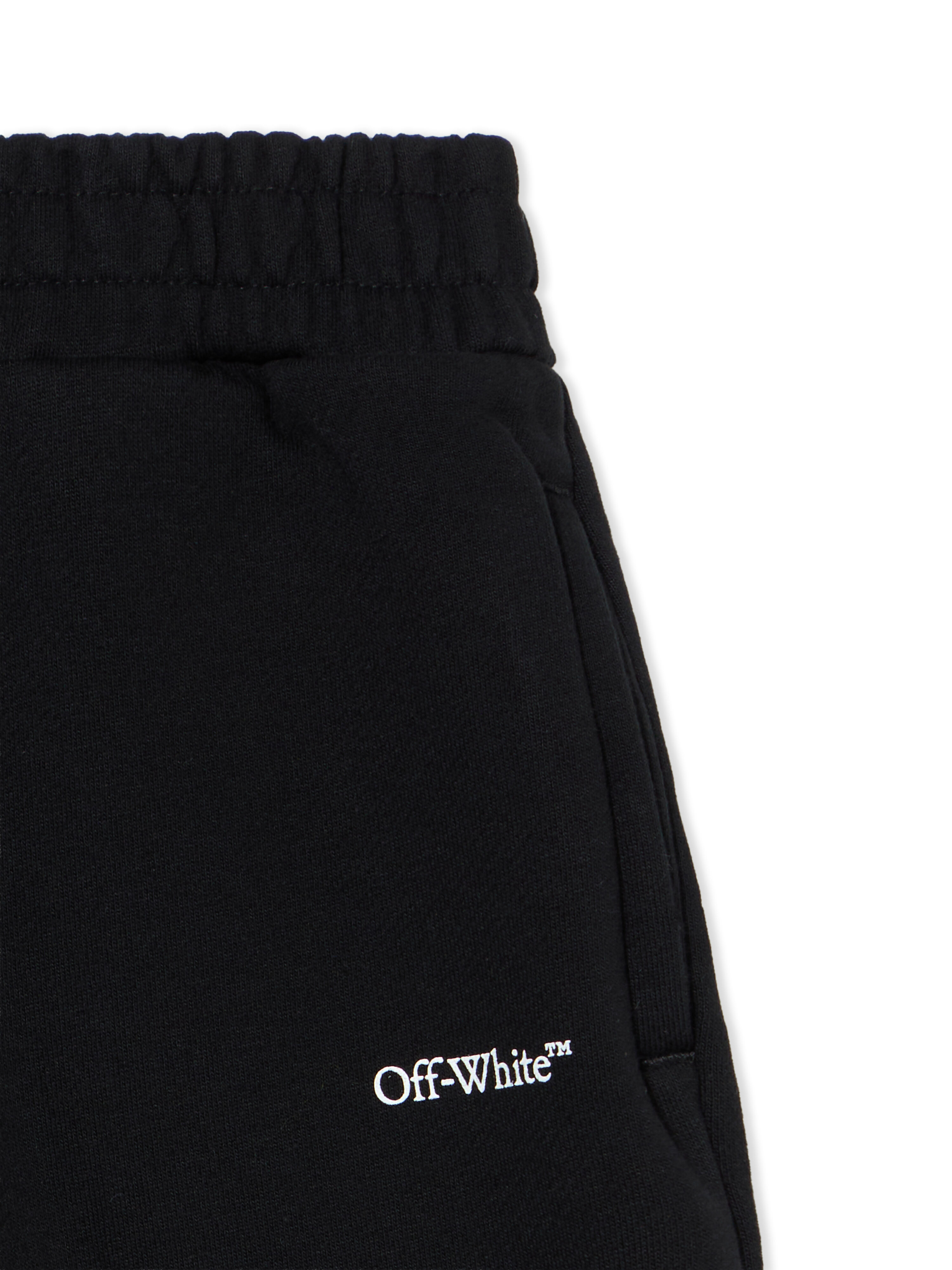 OFF WHITE Bookish Wide Sweatpants BLACK - WHITE OGCH00AF25FLE001