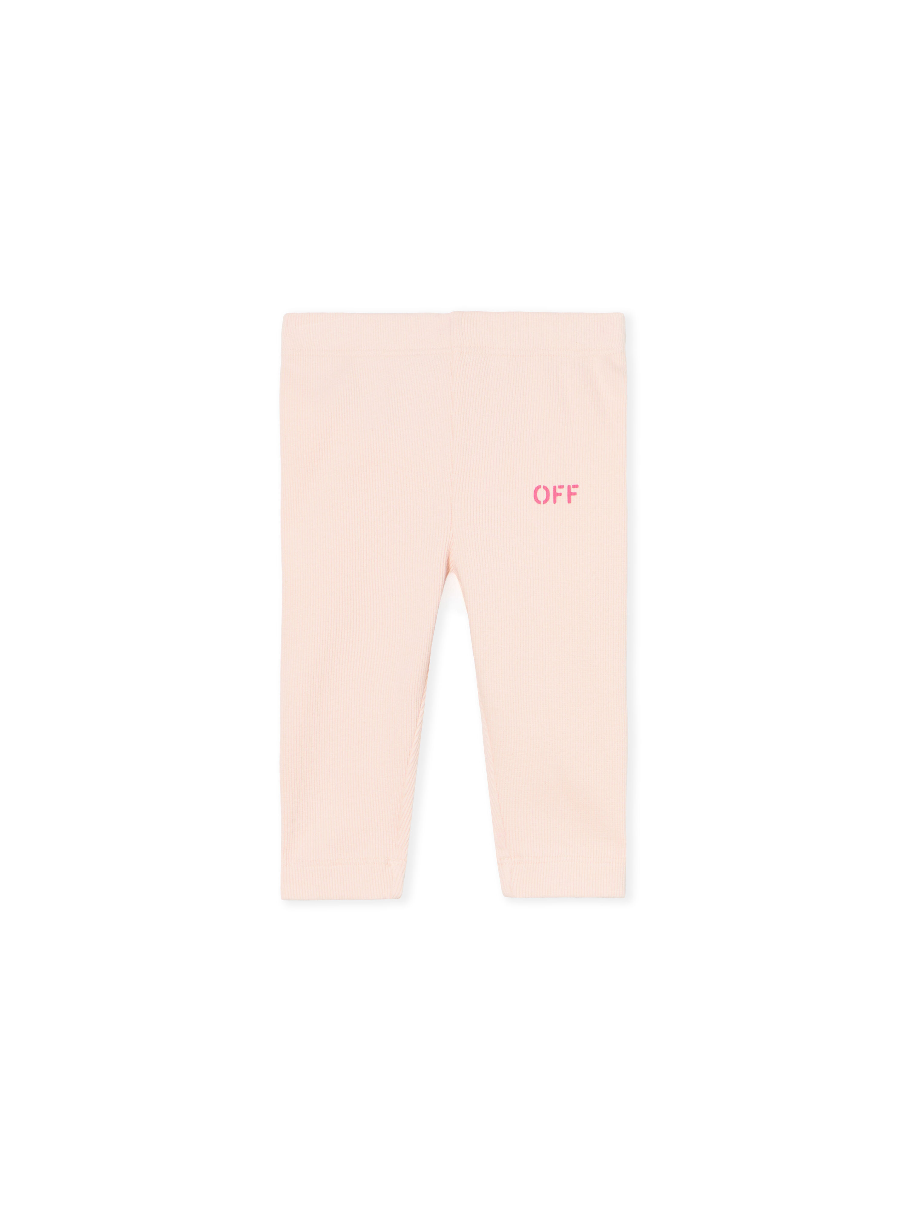 OFF WHITE Off Stamp Rib Logo Leggings SOFT PINK - FUCHSIA OGX3001F25JER001