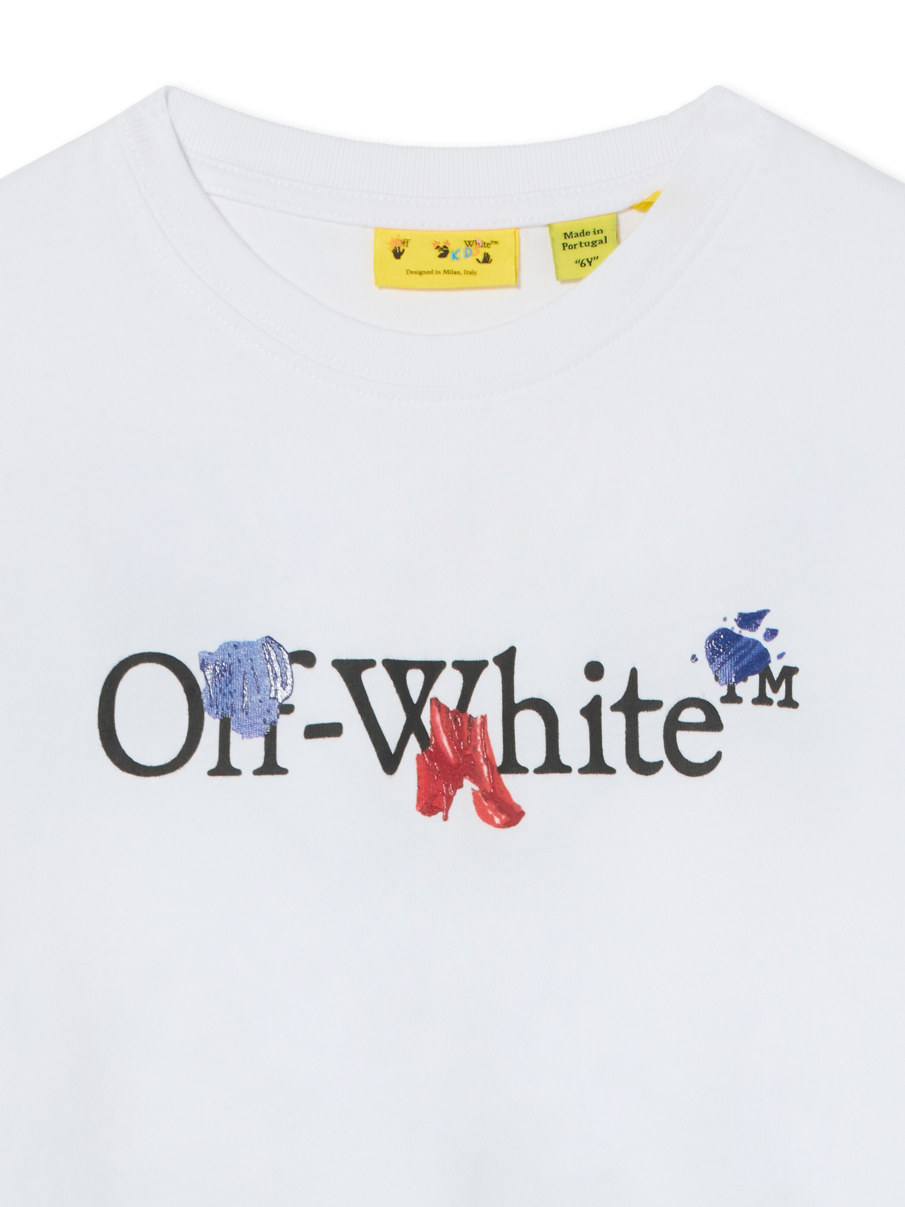 Paint Splash Short Sleeve T-Shirt OFF WHITE Paint Splash Short Sleeve T-Shirt WHITE 44GAA001F26J00C