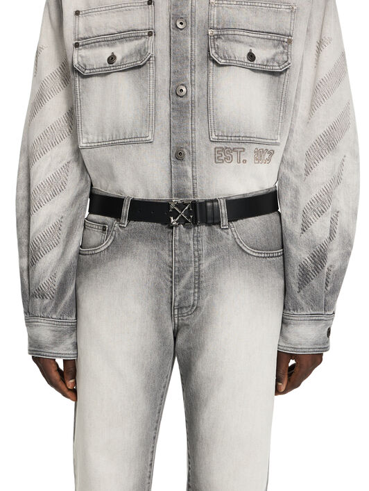 OFF WHITE Arrow Belt Rv 35Mm Quote BLACK OMRB14GS26LEA003