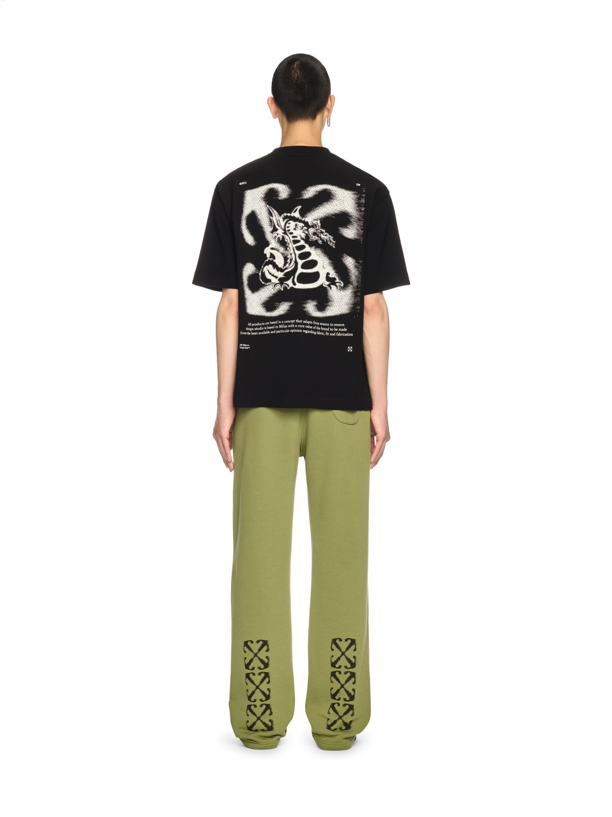 OFF WHITE Windy Arrow Sweatpants GREEN OMCH054F24FLE003
