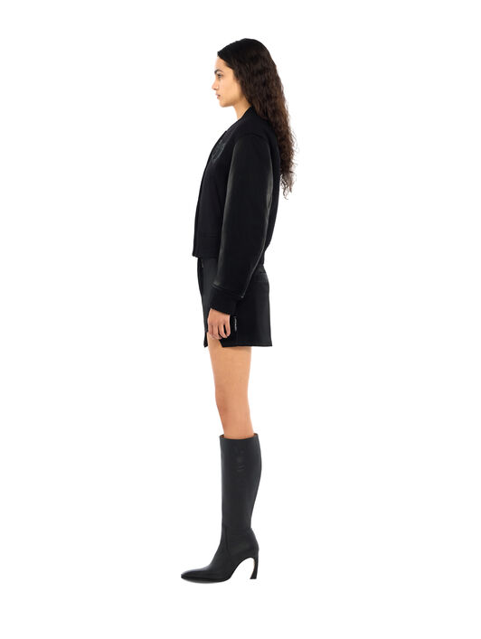 Velvet-Coated Meteor Mini Skirt OFF WHITE Velvet-Coated Meteor Mini Skirt Black-Black 2FS00373B