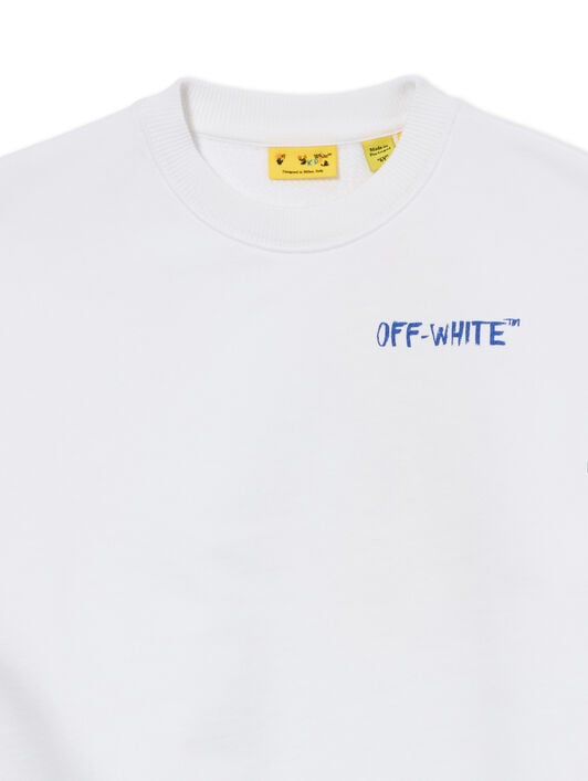 OFF WHITE Arrow Sketch Crewneck WHITE 44BBA001S26F004