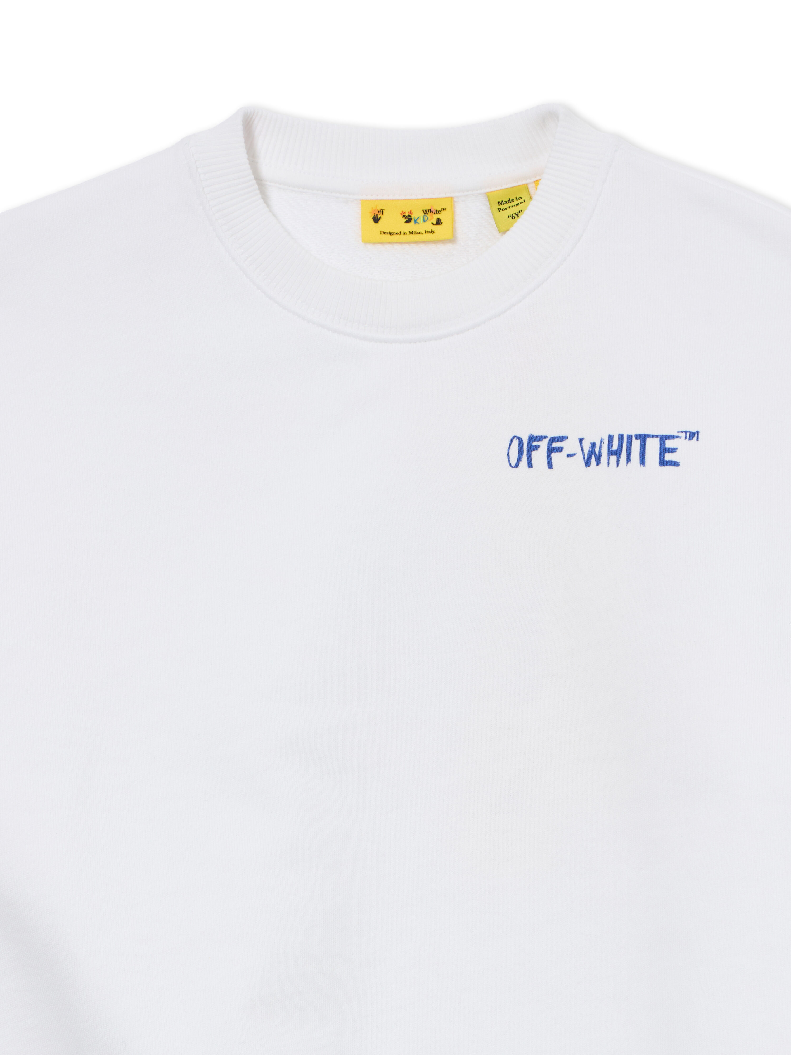 OFF WHITE Arrow Sketch Crewneck WHITE 44BBA001S26F004