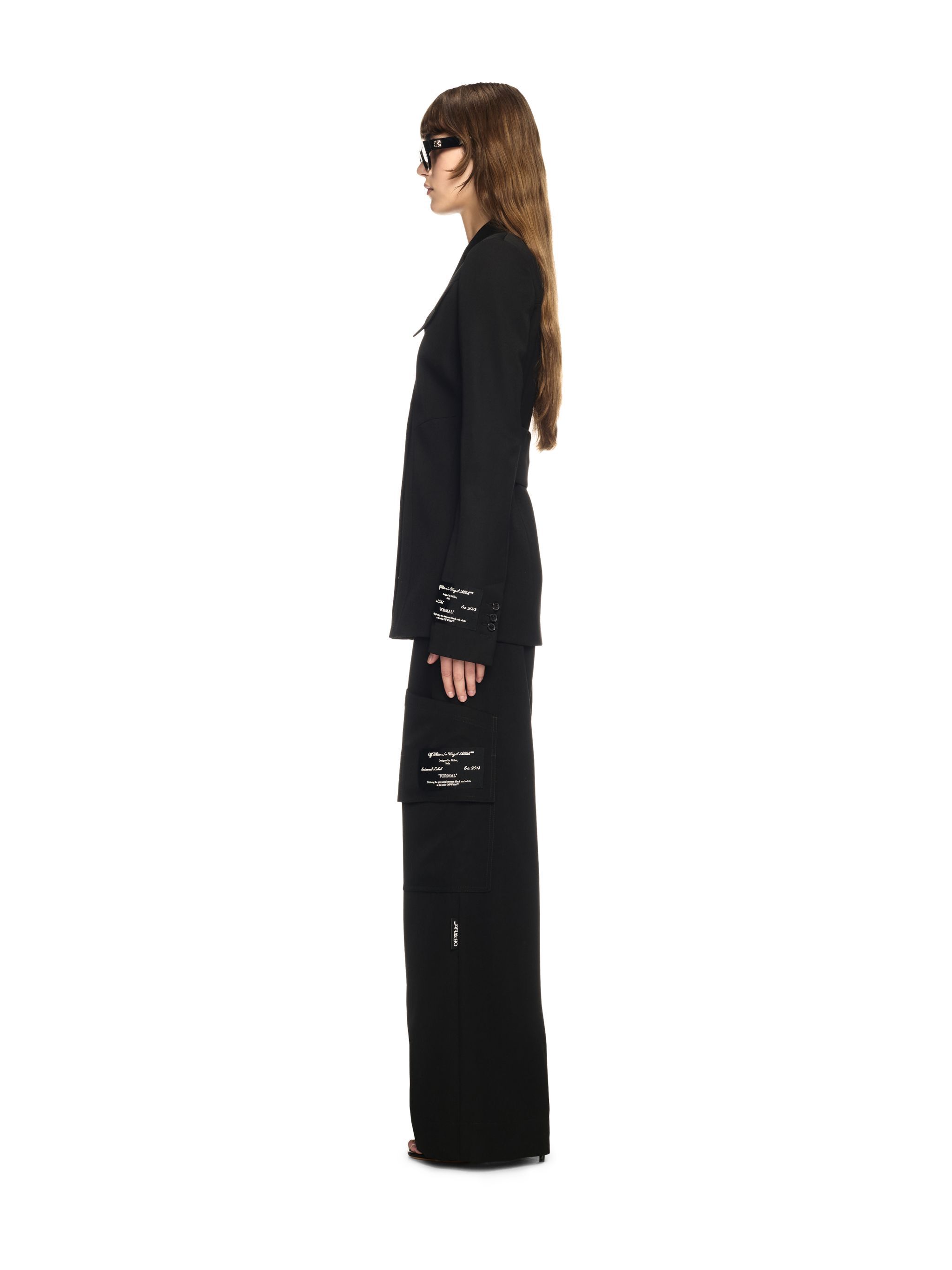 OFF WHITE Schwarze Woll-Cargojacke SCHWARZ OWEF12IS25FAB001