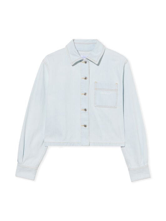 Diag Long Sleeve Denim Shirt OFF WHITE Diag Long Sleeve Denim Shirt LIGHT BLUE-WHITE OWYD013F25DEN002