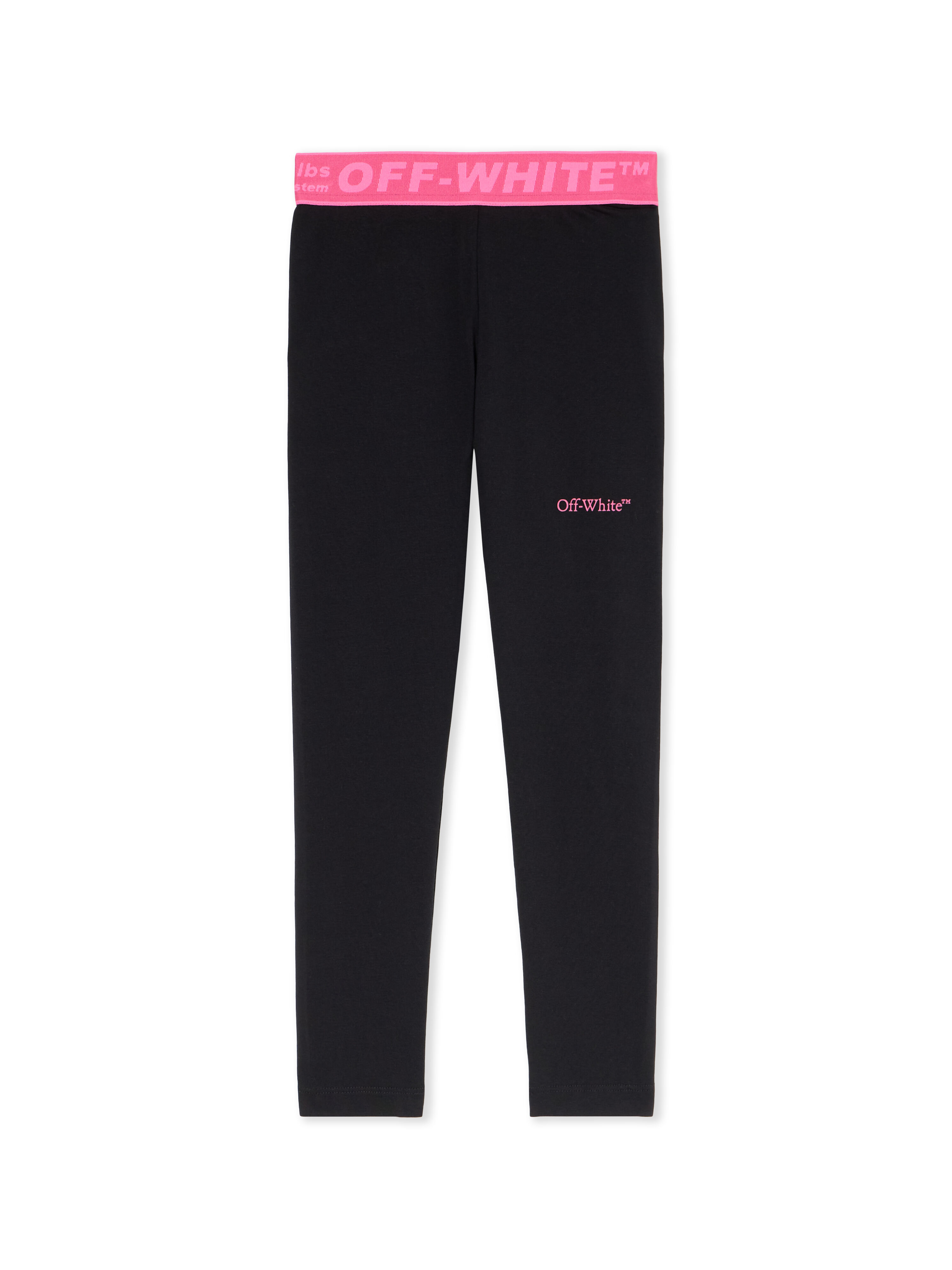 OFF WHITE Logo Industrial Leggings BLACK - FUCHSIA OGCD003F25JER001