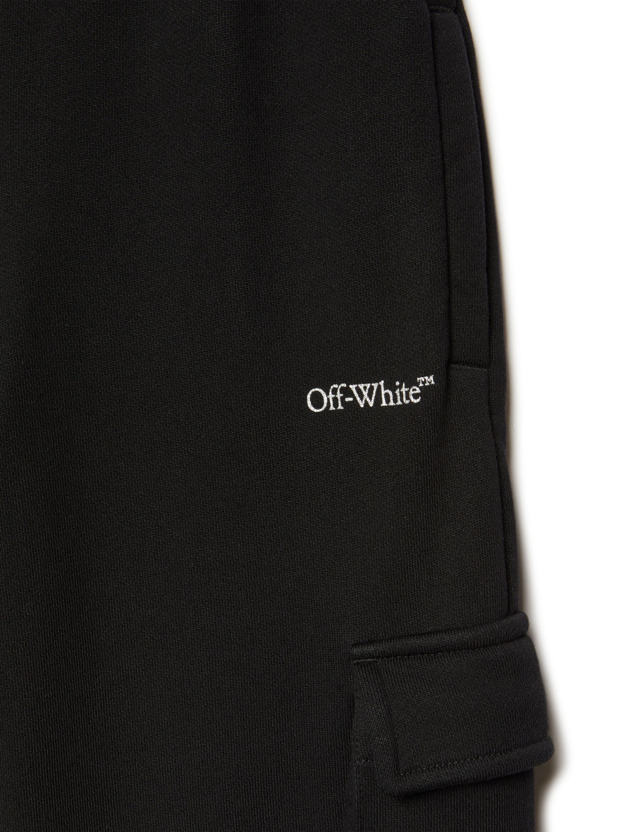 OFF WHITE Bookish Cargo Sweatpants BLACK OGCH00BS25FLE001