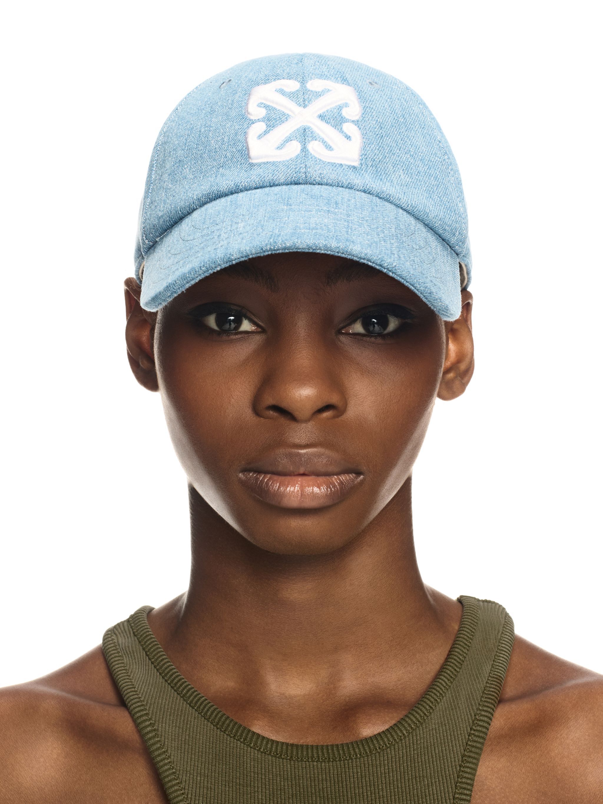 OFF WHITE Arrow Denim Baseball Cap Light Blue - White BLUE OWLA017S25DEN002