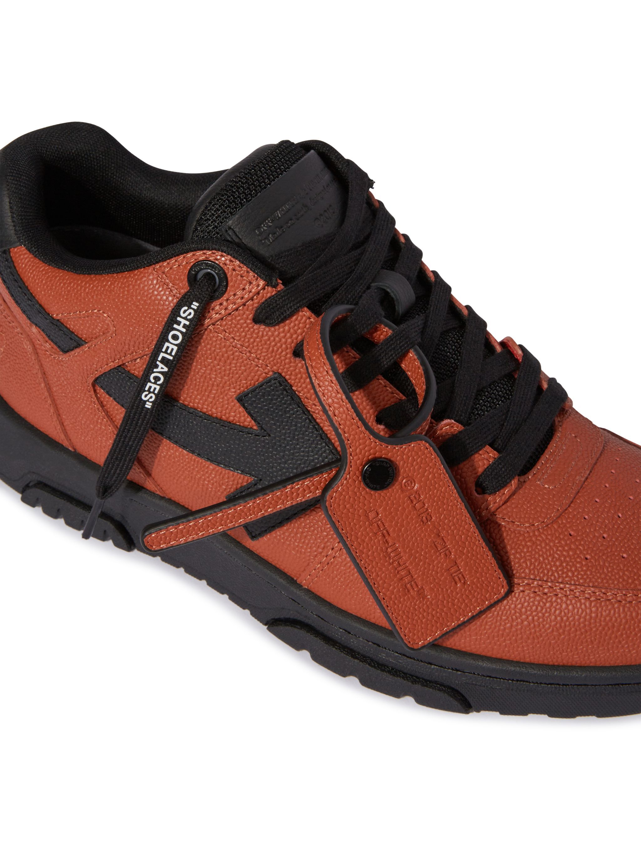OFF WHITE OUT OF OFFICE BASKET LEDER SNEAKER ORANGE OMIA189F24LEA00D