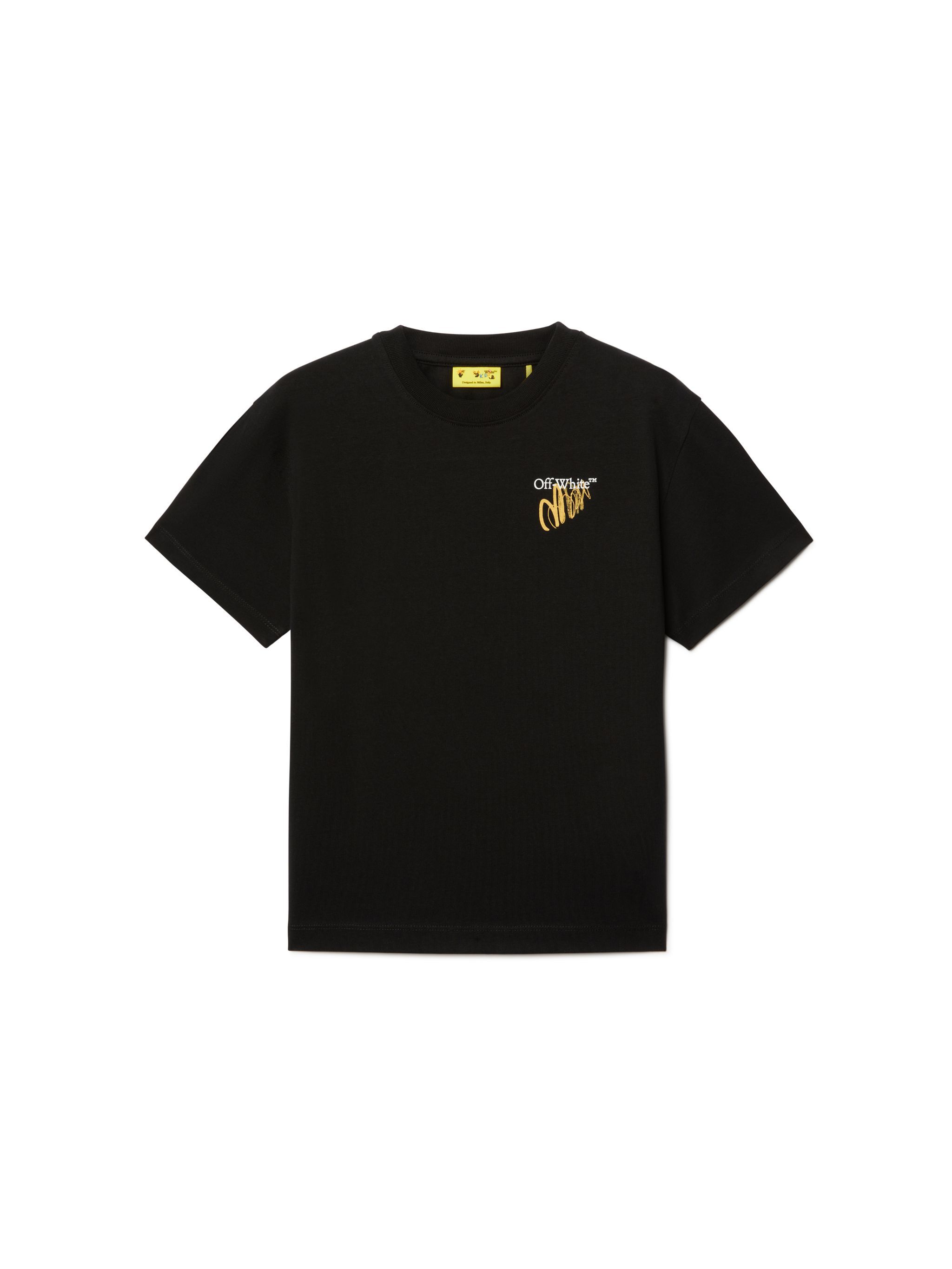 OFF WHITE T-Shirt Con Motivo Sketch Arrow NERO OBAA002S25JER00A