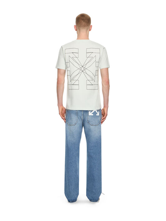 OFF WHITE Outline Double Arrow Slim T-shirt BLUEWASH 44MAA027S26J003