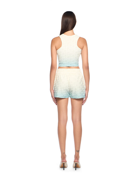 OFF WHITE Terry Gradient Knit Tank Top LIGHT BLUE - BEIGE OWAD25MT25JER002