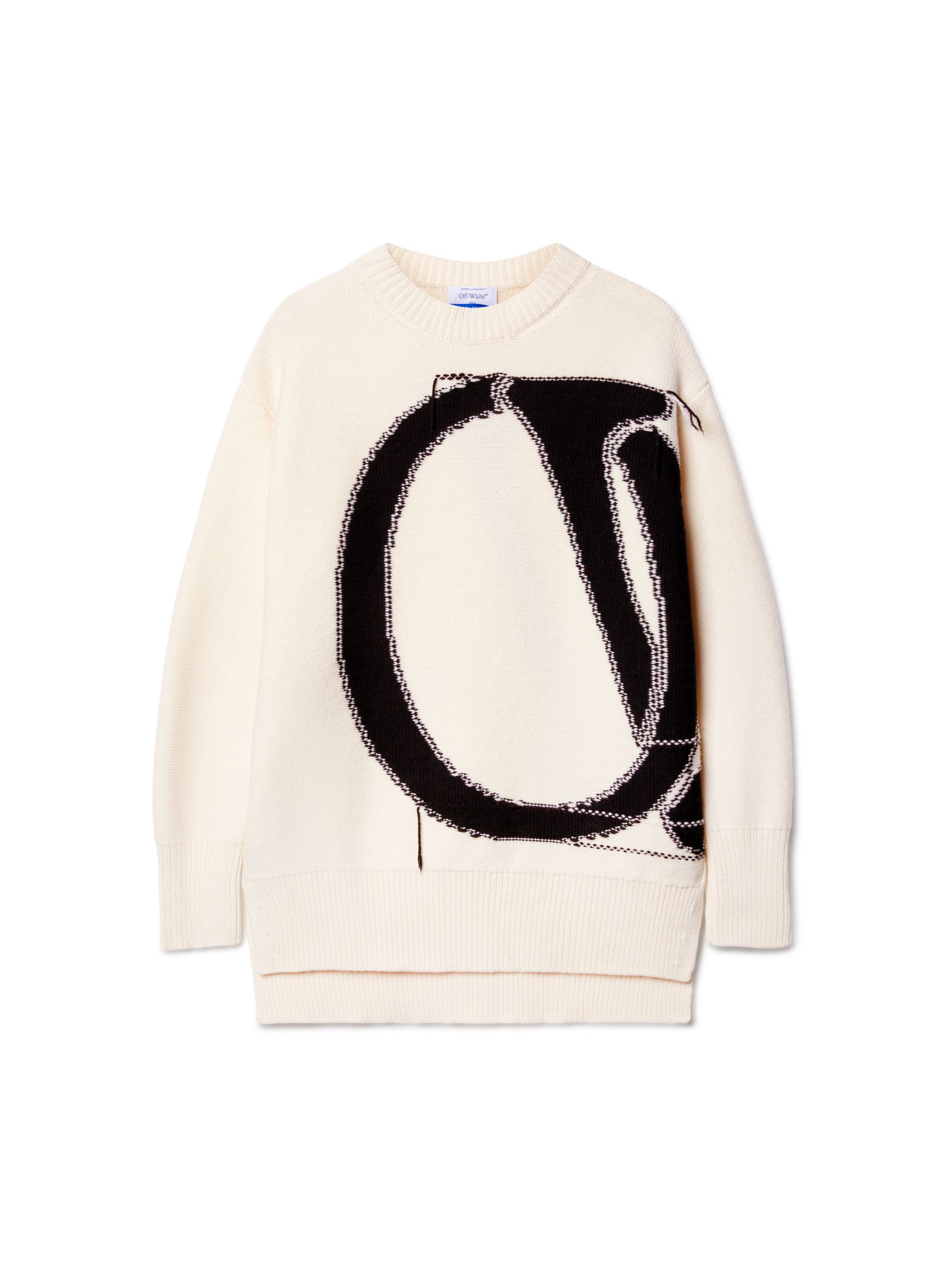 OFF WHITE Weisser Pullover Mit Rundhalsausschnitt Und Logo WEISS OWHE102C99KNI001