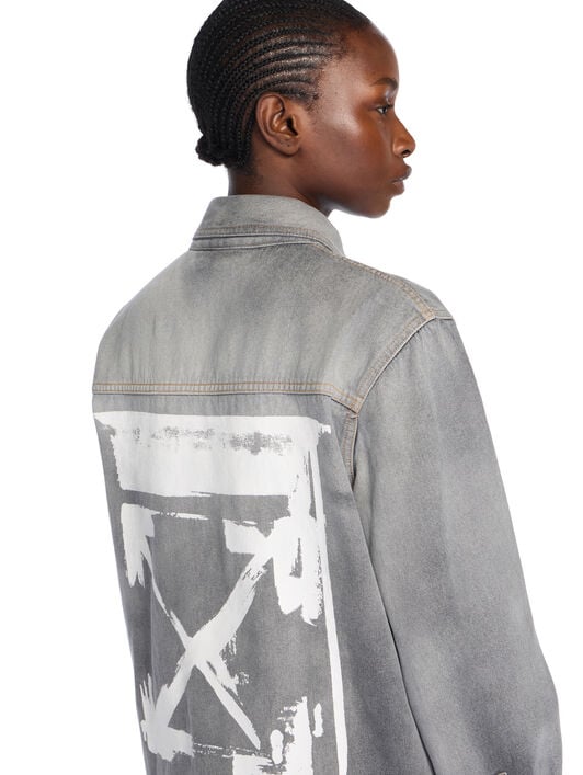 Ink Arrow Denim Shirt Jacket OFF WHITE Ink Arrow Denim Shirt Jacket BLEACH BLACK-WHITE OWYQ004F25DEN002