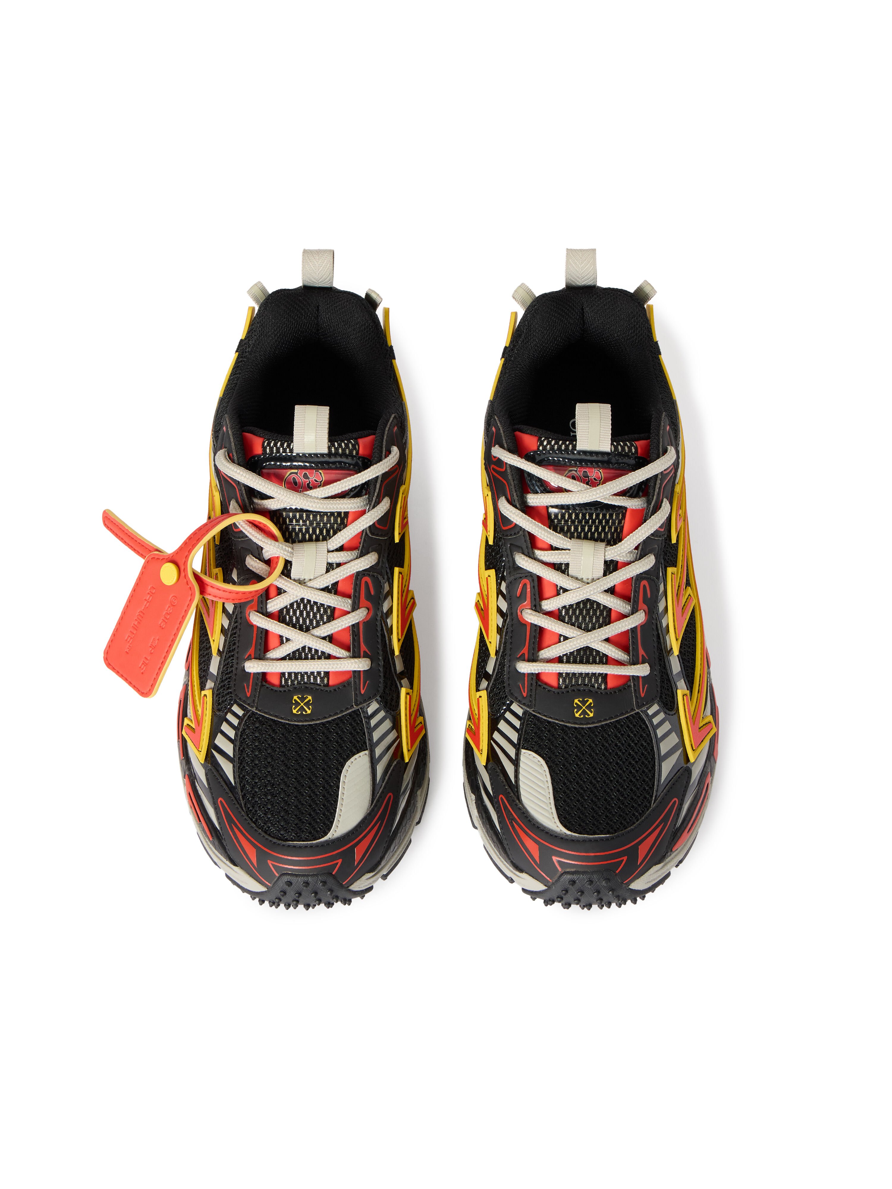 OFF WHITE Be Right Back Sneakers BLACK - CORAL RED OMIA295S26FAB005