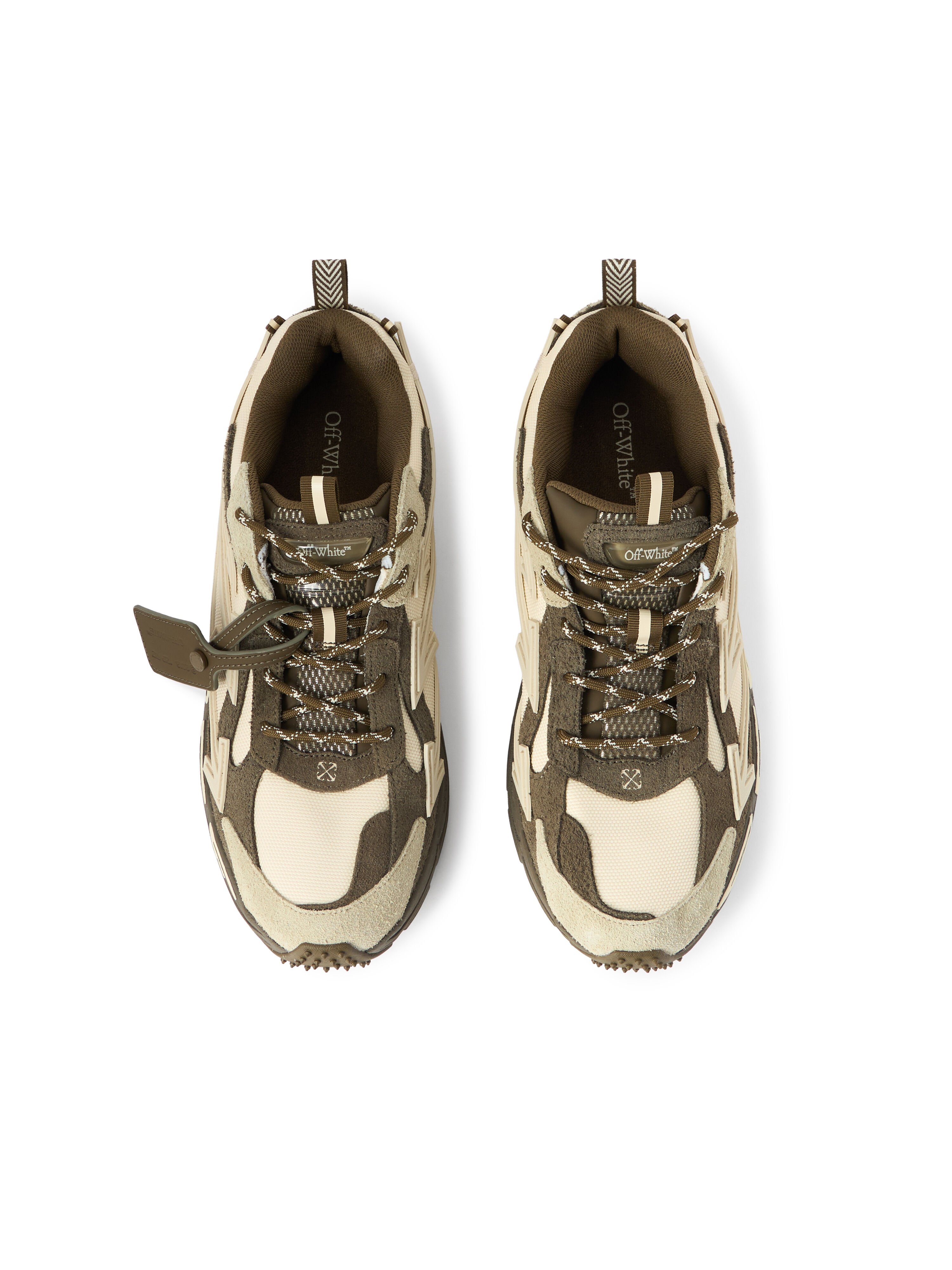 OFF WHITE Be Right Back Sneakers FOREST GREEN - SAND OMIA295F25LEA001