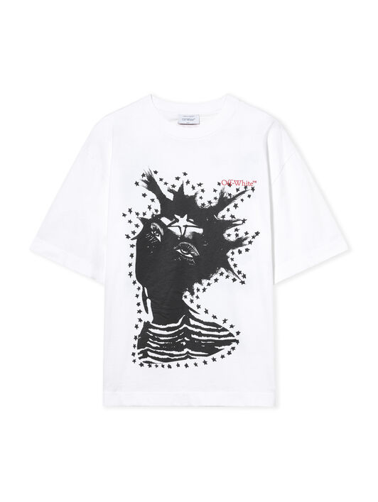 OFF WHITE Desert Arrow Skate T-Shirt WHITE - HIGH RISK RED OMAA120W25JER002