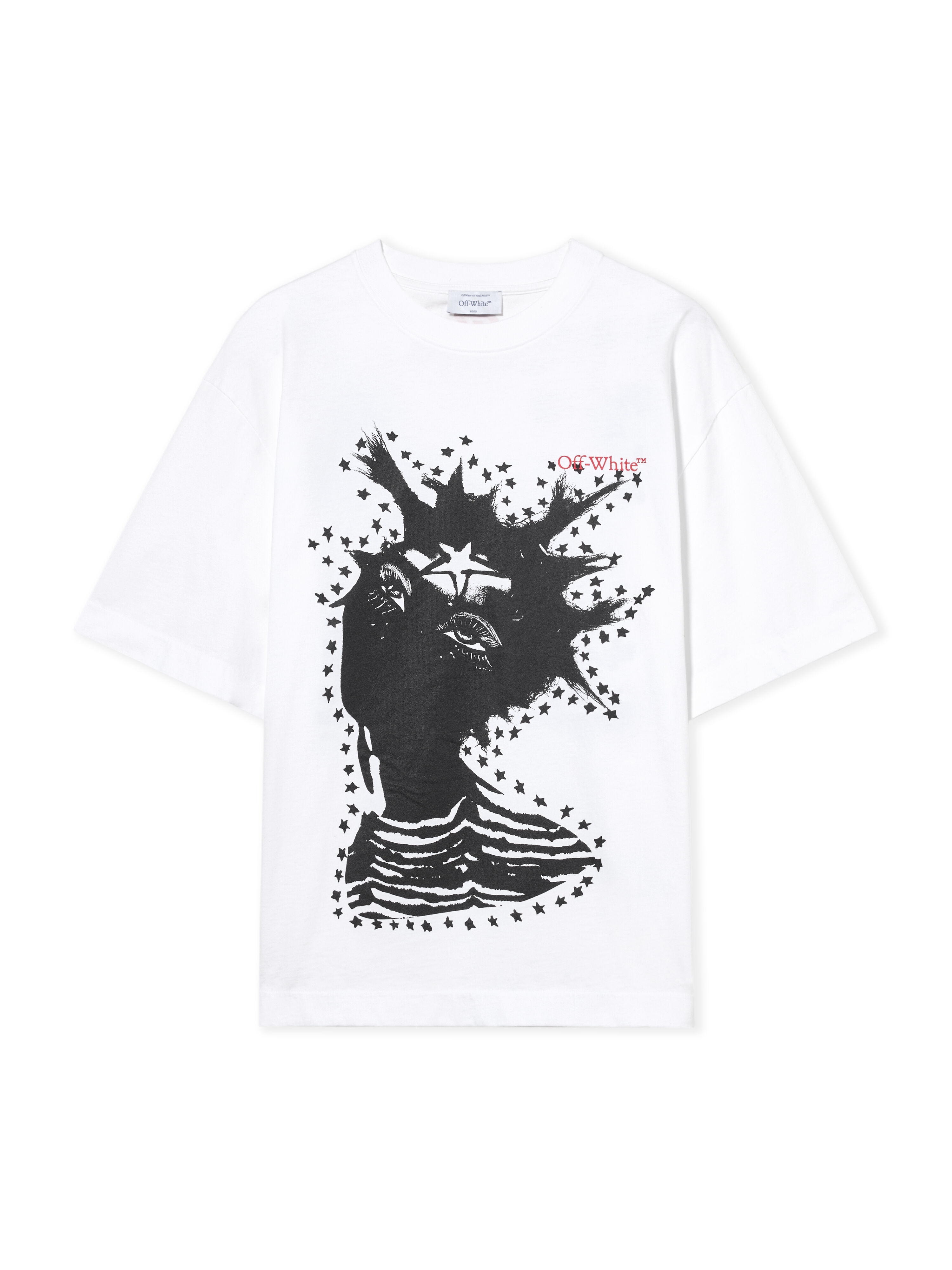 OFF WHITE Desert Arrow Skate T-Shirt WHITE - HIGH RISK RED OMAA120W25JER002