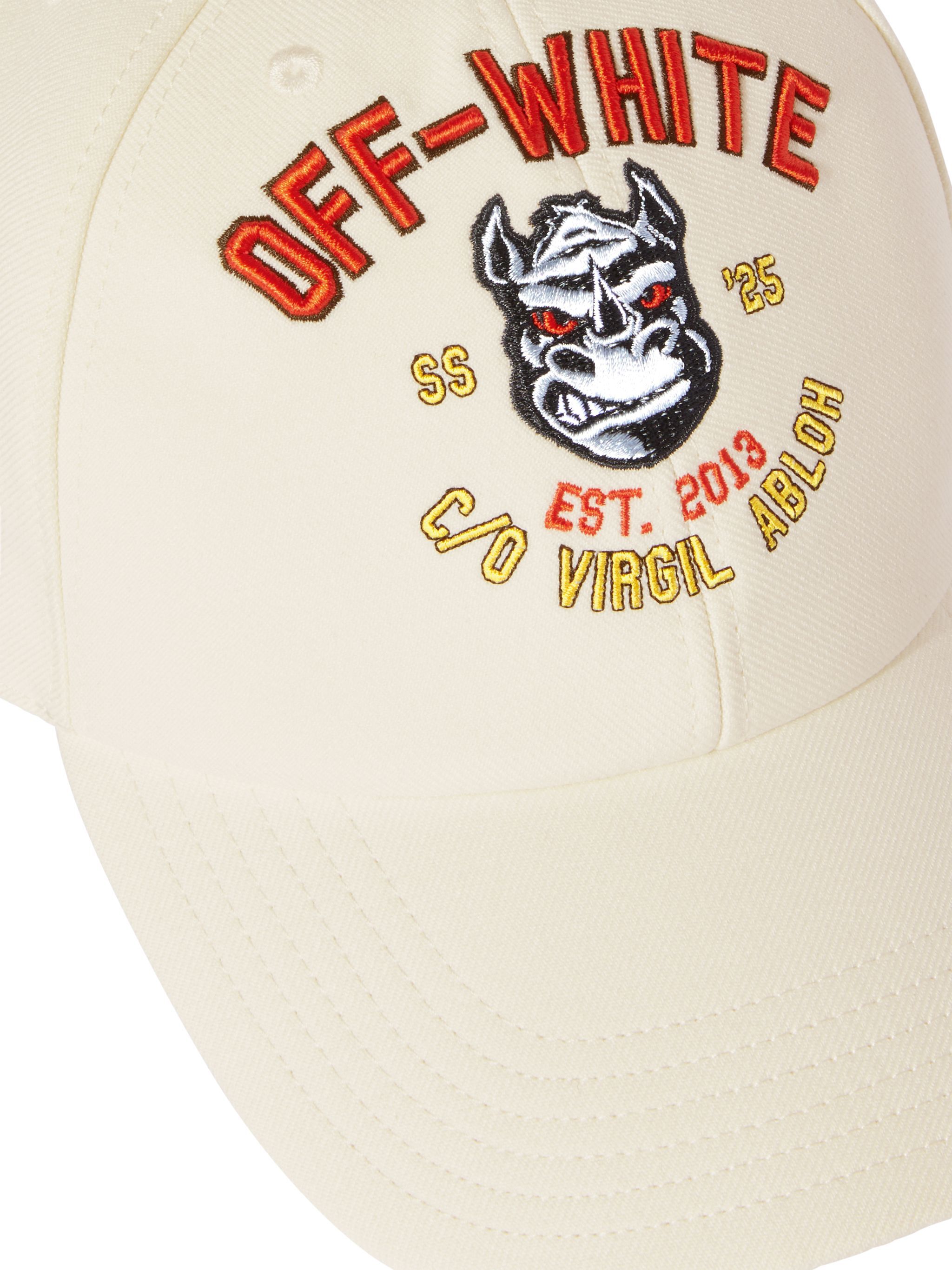 OFF WHITE Gray Rhino Varsity Baseball Cap NEUTRALS OMLA04AS25FAB005