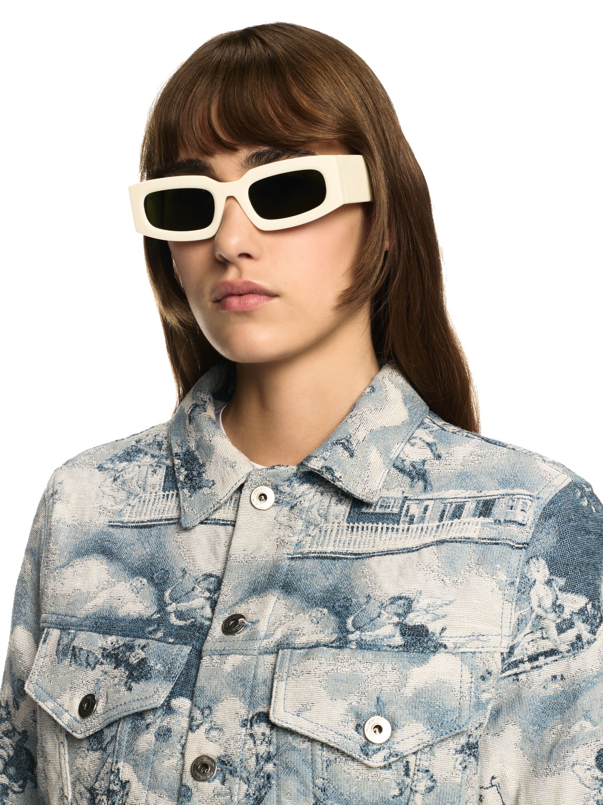 OFF WHITE Tapestry Fresco Jacket BLUE OWYE012S25FAB001
