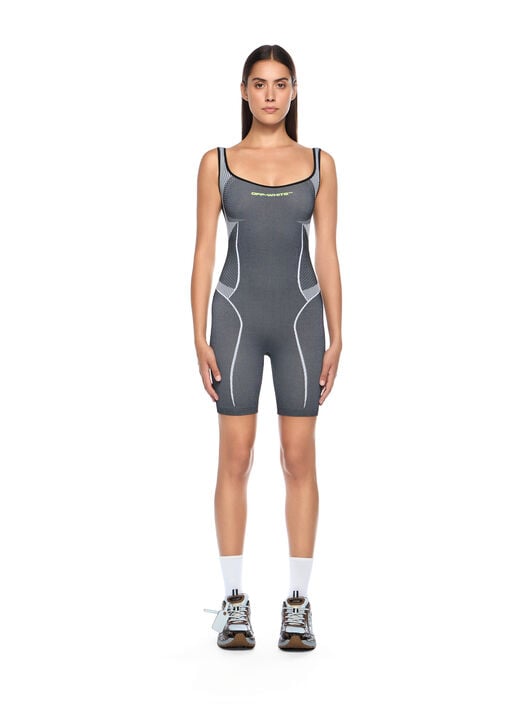 Race Logo Arrow Seamless Onesie OFF WHITE Race Logo Arrow Seamless Onesie BLACK - LIME OWVP001F25KNI001