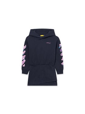 OFF WHITE Diag Splat Hoodie Dress SEABORNE 44GDF005S26F001