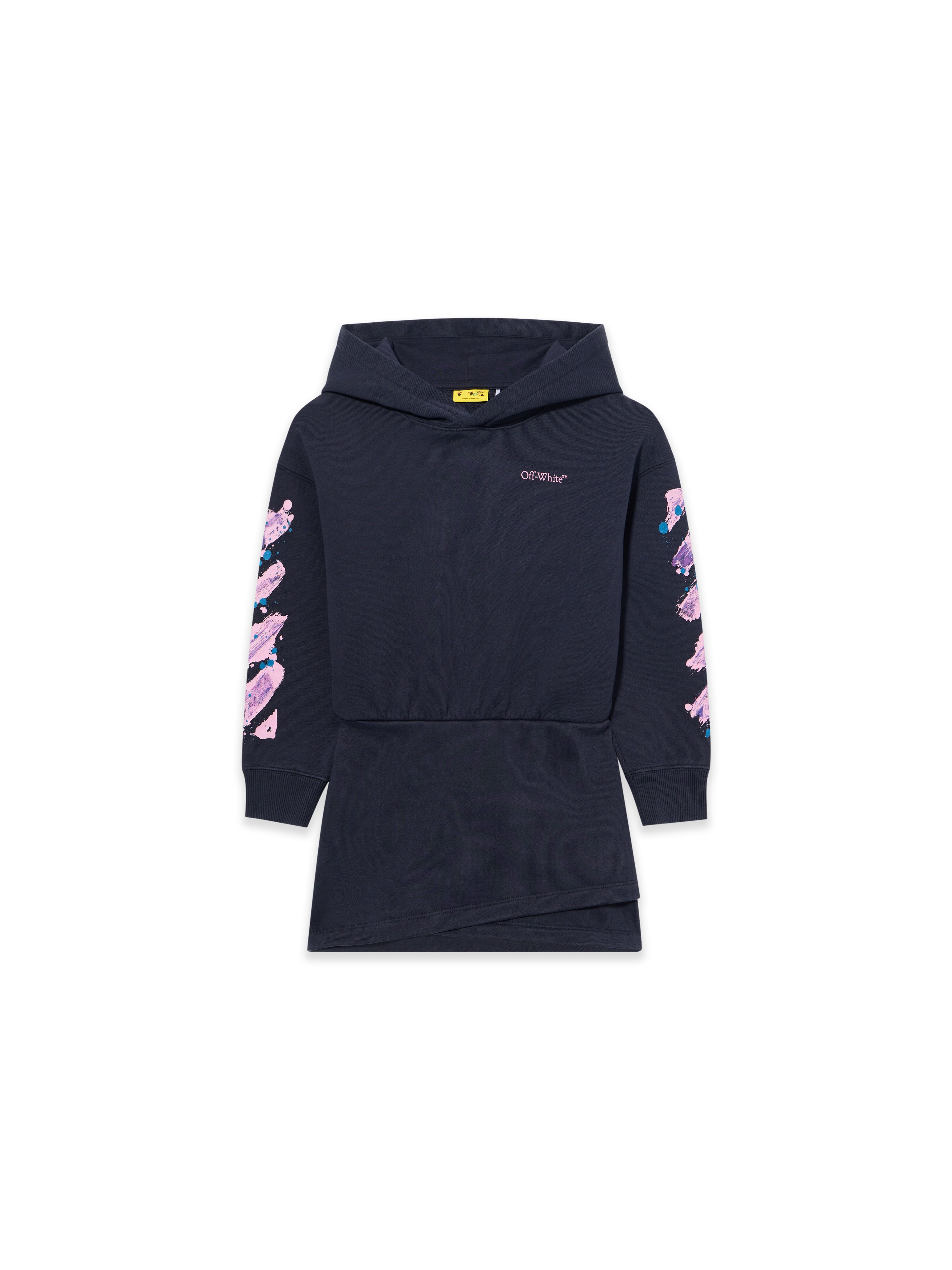 OFF WHITE Diag Splat Hoodie Dress SEABORNE 44GDF005S26F001