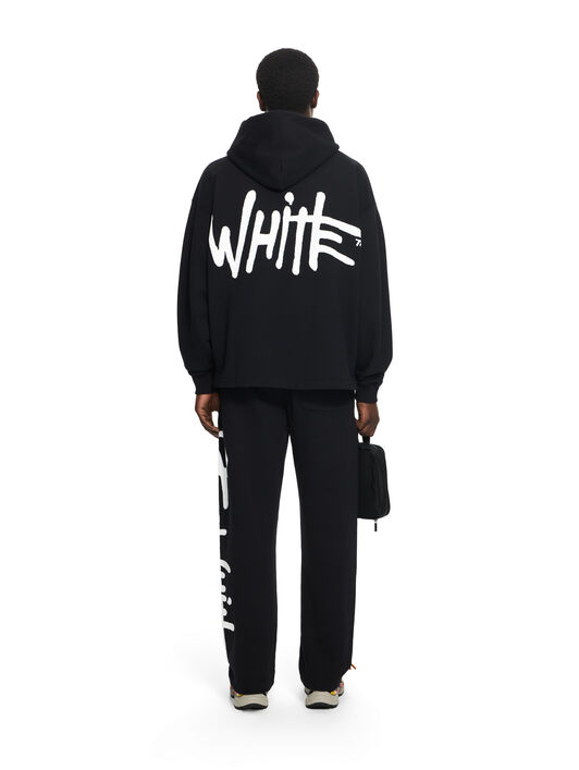 OFF WHITE Spray Logo Loose Hoodie BLACK 44MBB12MS26F007