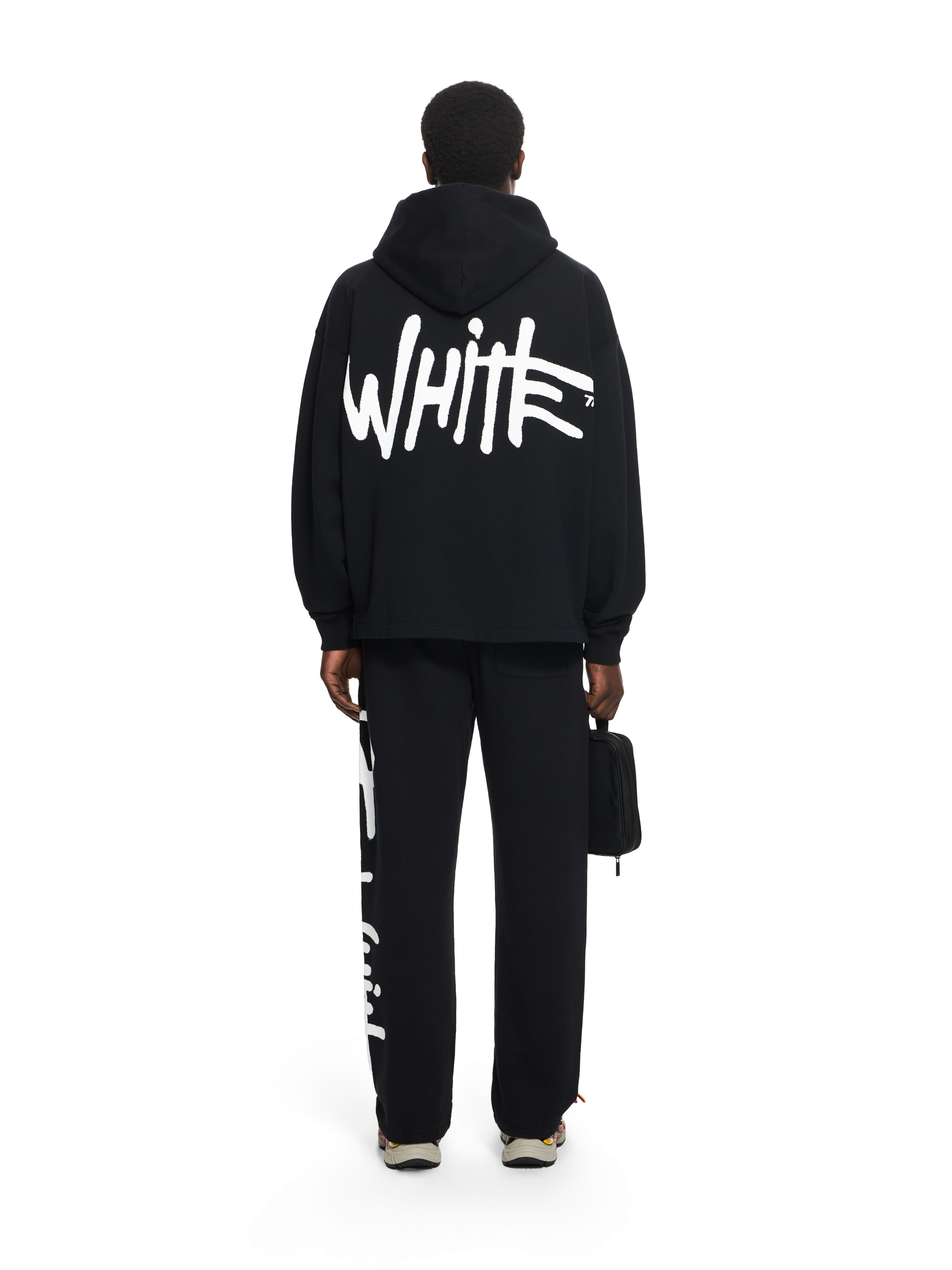 OFF WHITE Spray Logo Loose Hoodie BLACK 44MBB12MS26F007