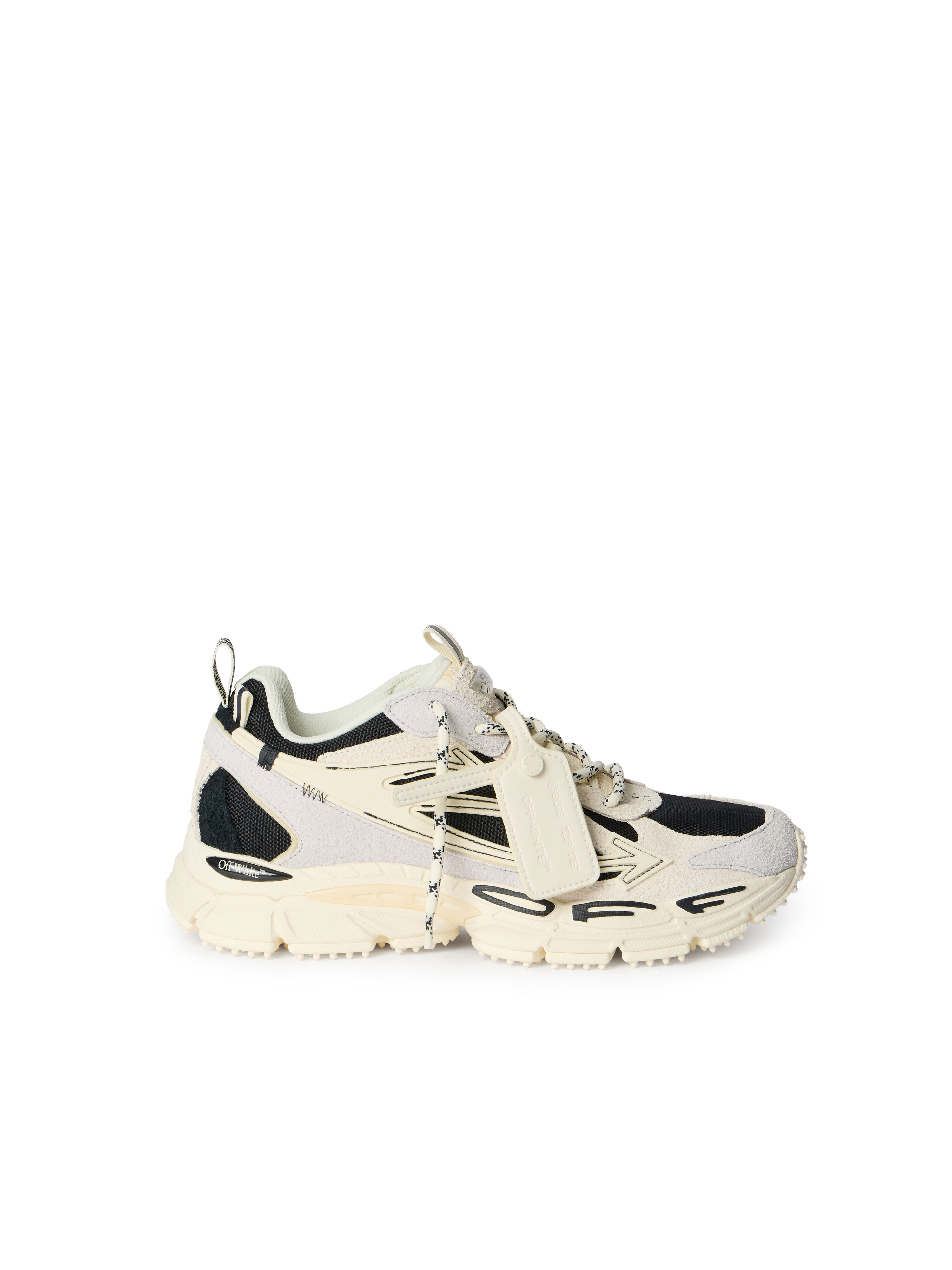 Be Right Back Suede Sneakers in OFF WHITE - BLACK for Women | Off