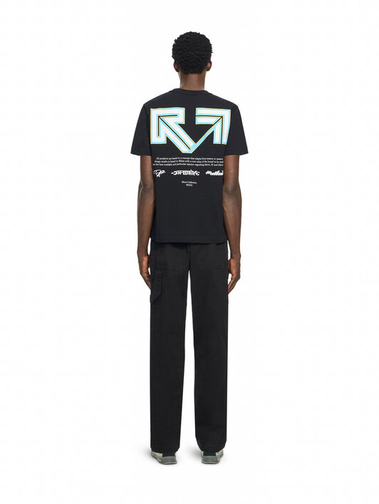 OFF WHITE Industrial Half Arrow Short Sleeve T-Shirt BLACK 44MAA16MF26J002