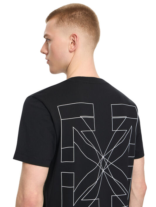 OFF WHITE Outl Dbl Arr S/S Slim Tee BLACK 44MAA027S26J003