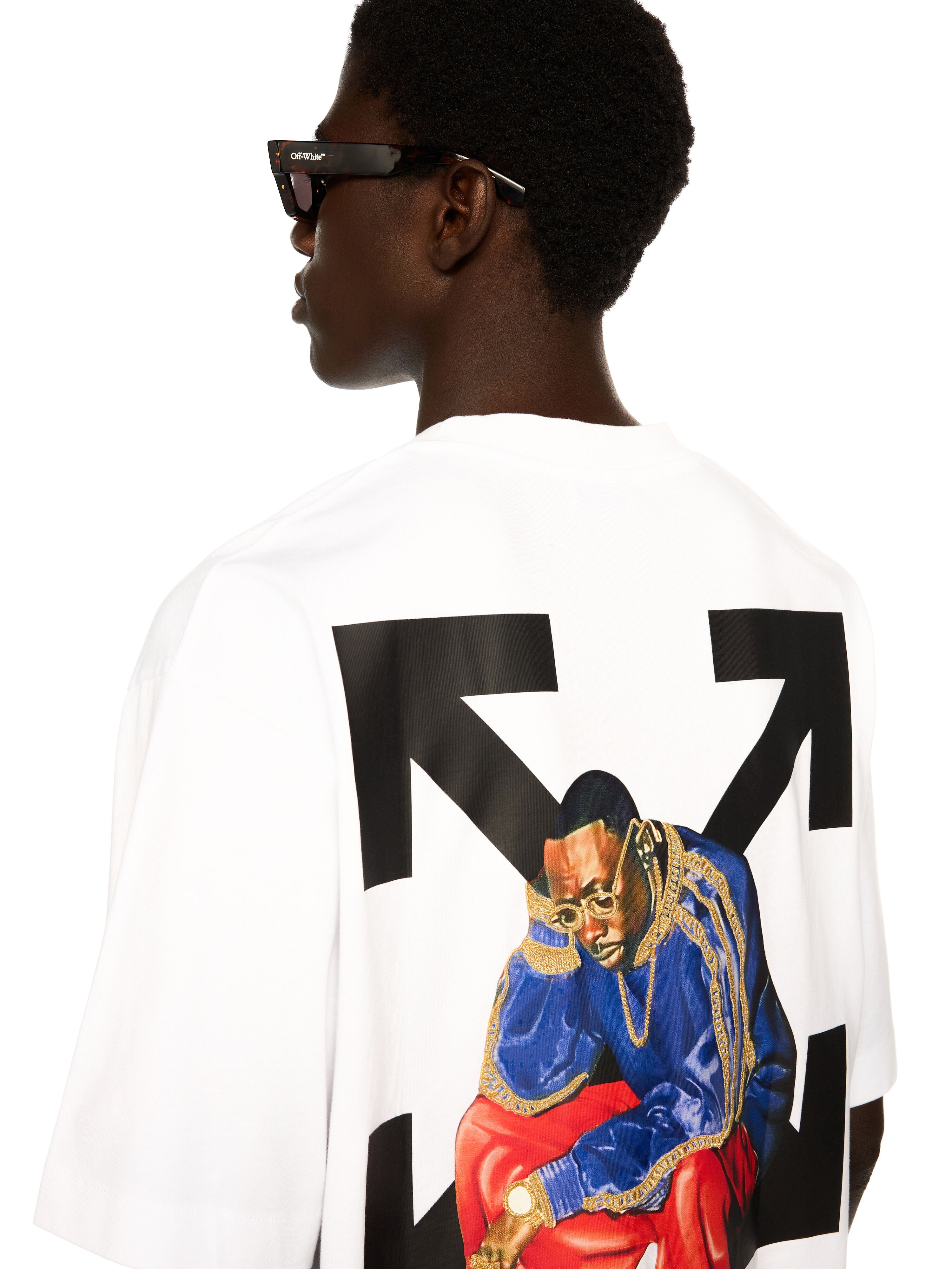 OFF WHITE THINKMAN ARROW SKATE S/S TEE WHITE - BLACK OMAA120F25JER008