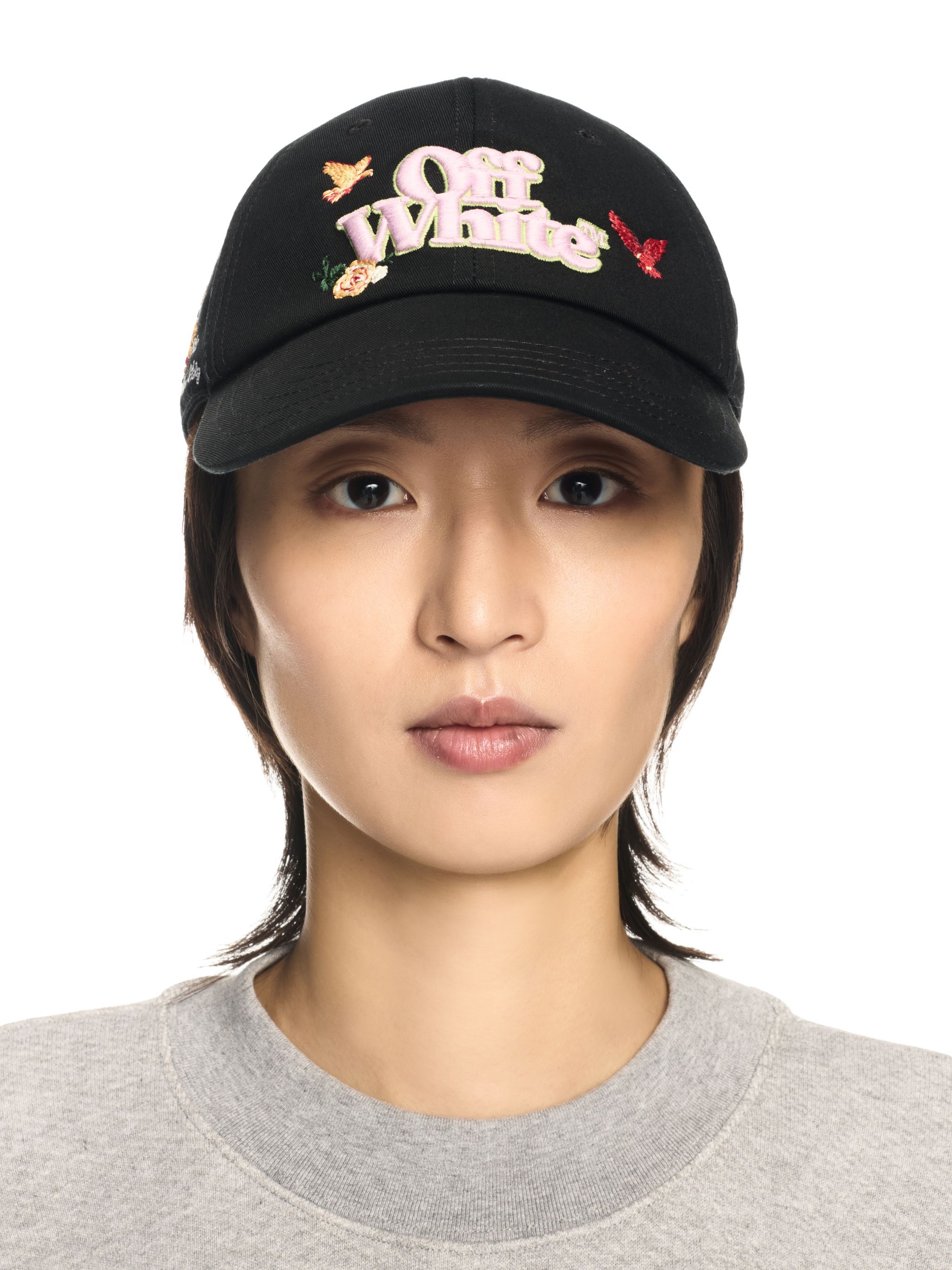OFF WHITE Black Varsity Baseball Cap BLACK OWLA017S25FAB004