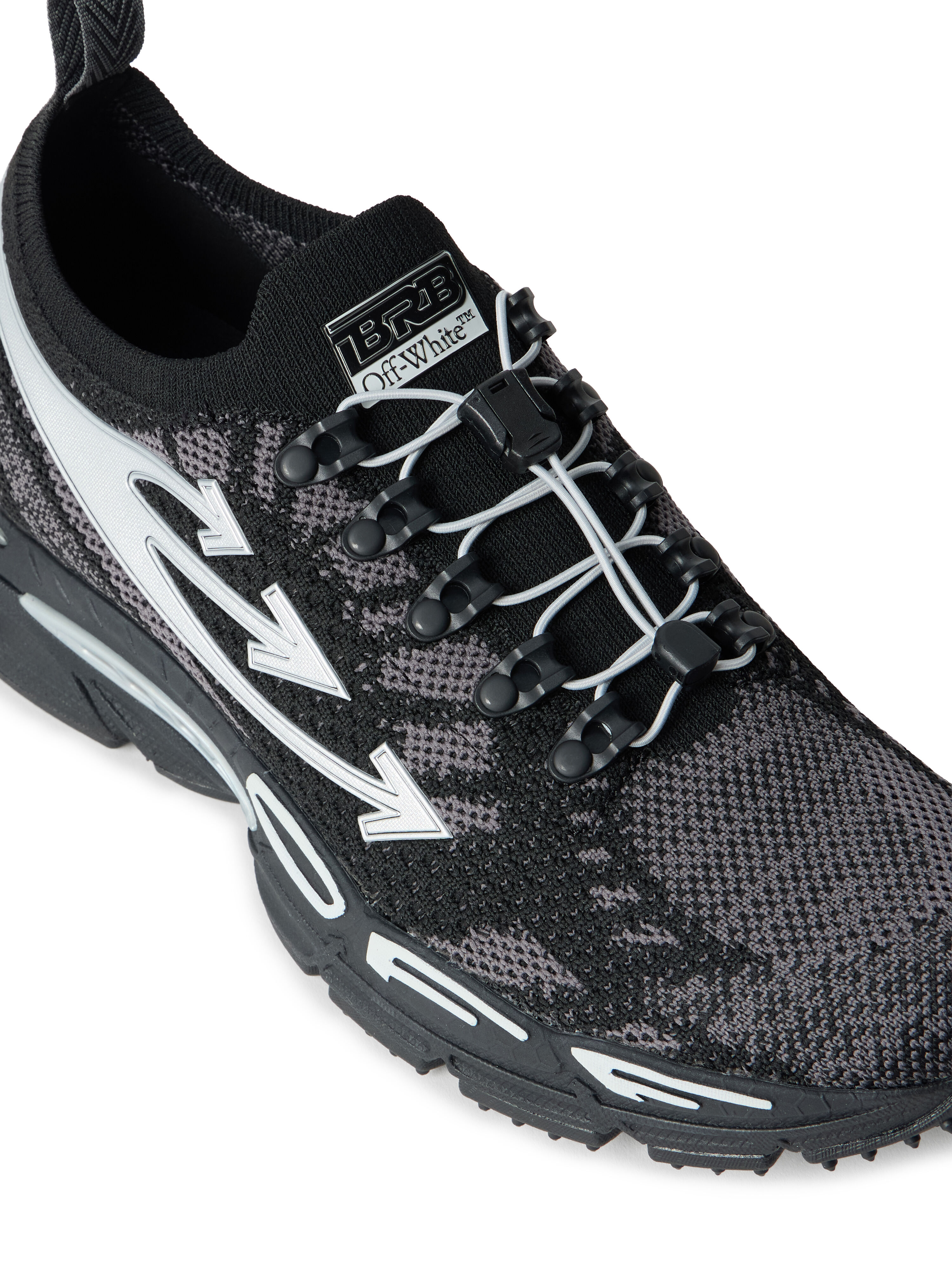 Be Right Back Knit Sneakers OFF WHITE Be Right Back Knit Sneakers BLACK/SILVER OF06208001