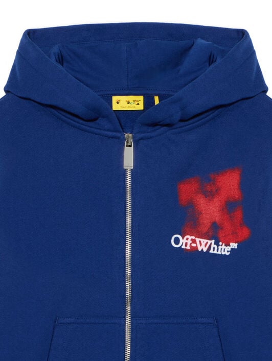 Arrow Spray Zip Logo Hoodie OFF WHITE Arrow Spray Zip Logo Hoodie BLUE - RED OBBE001F25FLE001