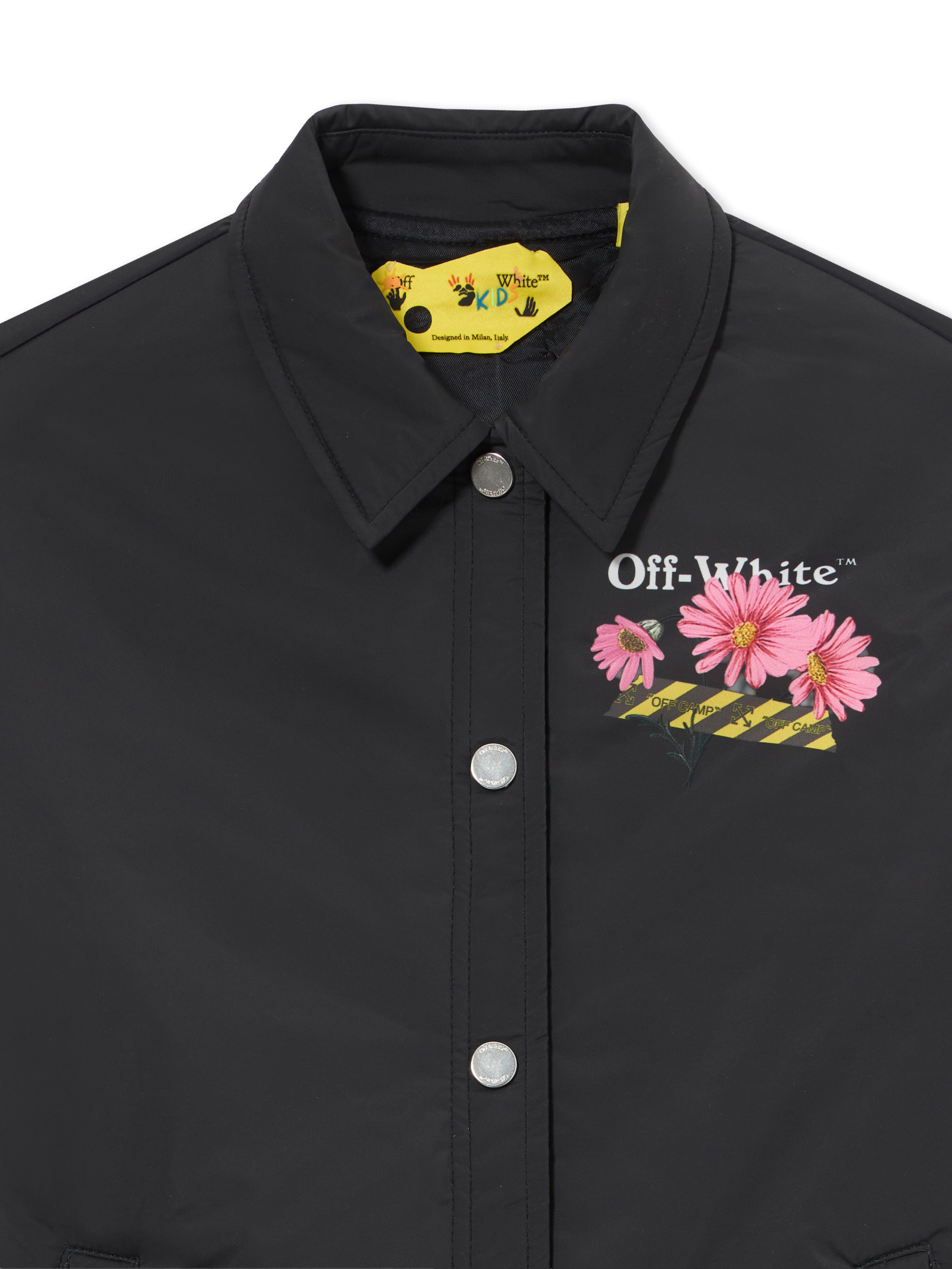 OFF WHITE Daisy Tape Light Padded Jacket BLACK 44GEM001S26F001