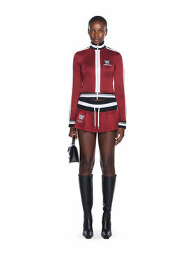 OFF WHITE Track Pleated Serena Skirt RED DAHLIA-BLUEBIRD OWCN001F25JER001