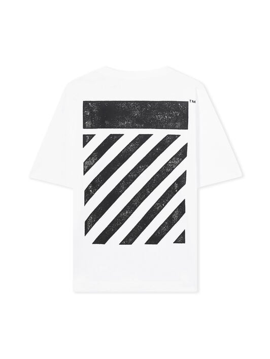 LAB L/AB Diagonal Oversized T-Shirt WHITE 44LABF26T054