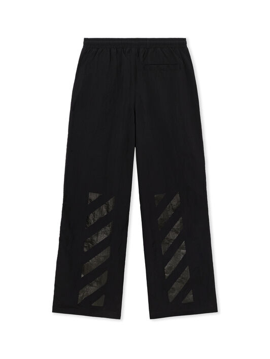 LAB L/AB Contrast Piping Diagonal Track Pants BLACK 44LABF26B063