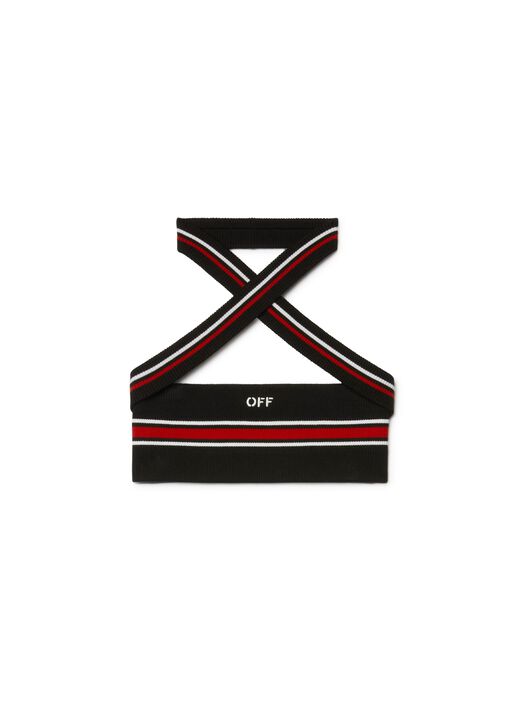 OFF WHITE Cross Collar Knit Bra BLACK OWHT027W24KNI001
