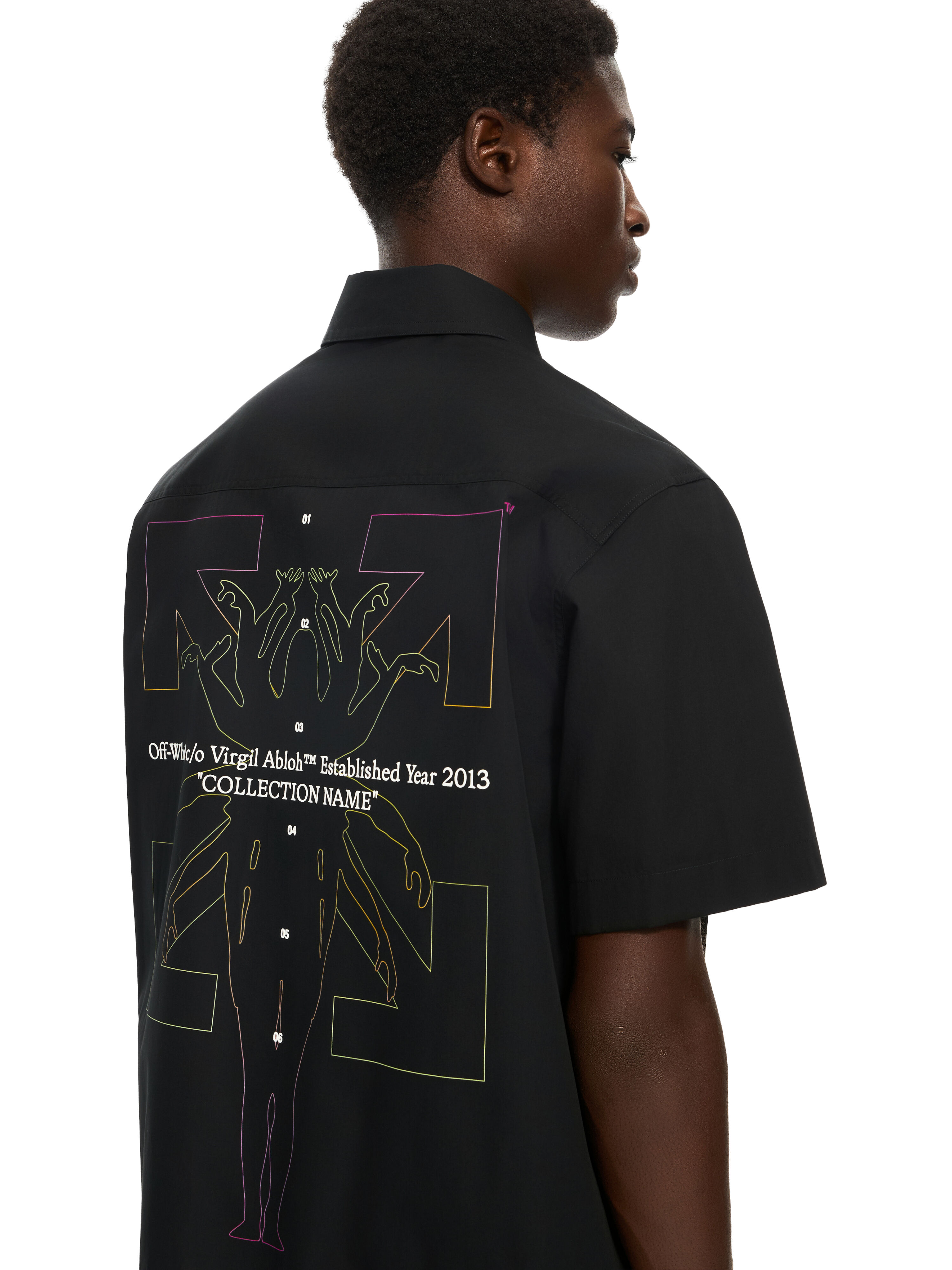 Chakra Arrow Poplin Slim Bowling Shirt OFF WHITE Chakra Arrow Poplin Slim Bowling Shirt BLACK 44MGG01PF26F003