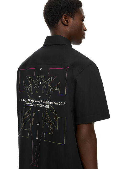 Chakra Arrow Poplin Slim Bowling Shirt OFF WHITE Chakra Arrow Poplin Slim Bowling Shirt BLACK 44MGG01PF26F003