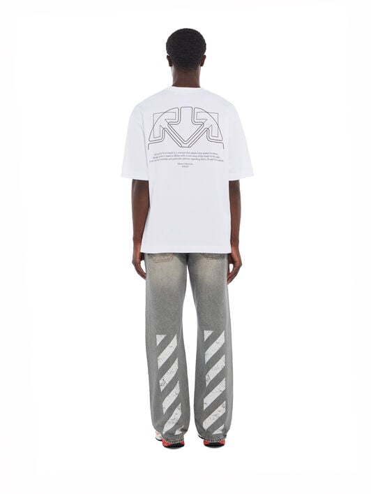 T-Shirt Skate Offline Half Arrow OFF WHITE T-Shirt Skate Offline Half Arrow WHITE 44MAA120F26J01E