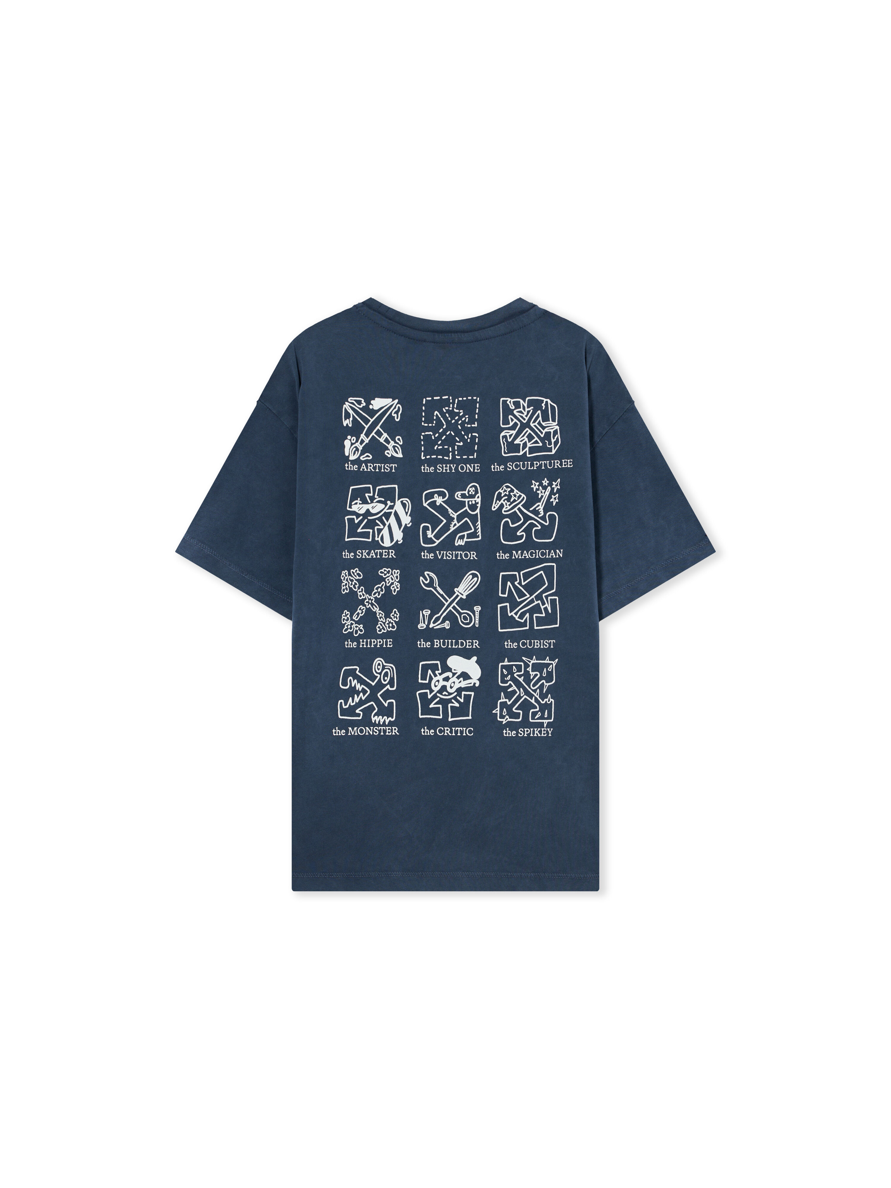 OFF WHITE Multilogo Oversized T-Shirt BLUE NIGHTS 44BAA019F26J007