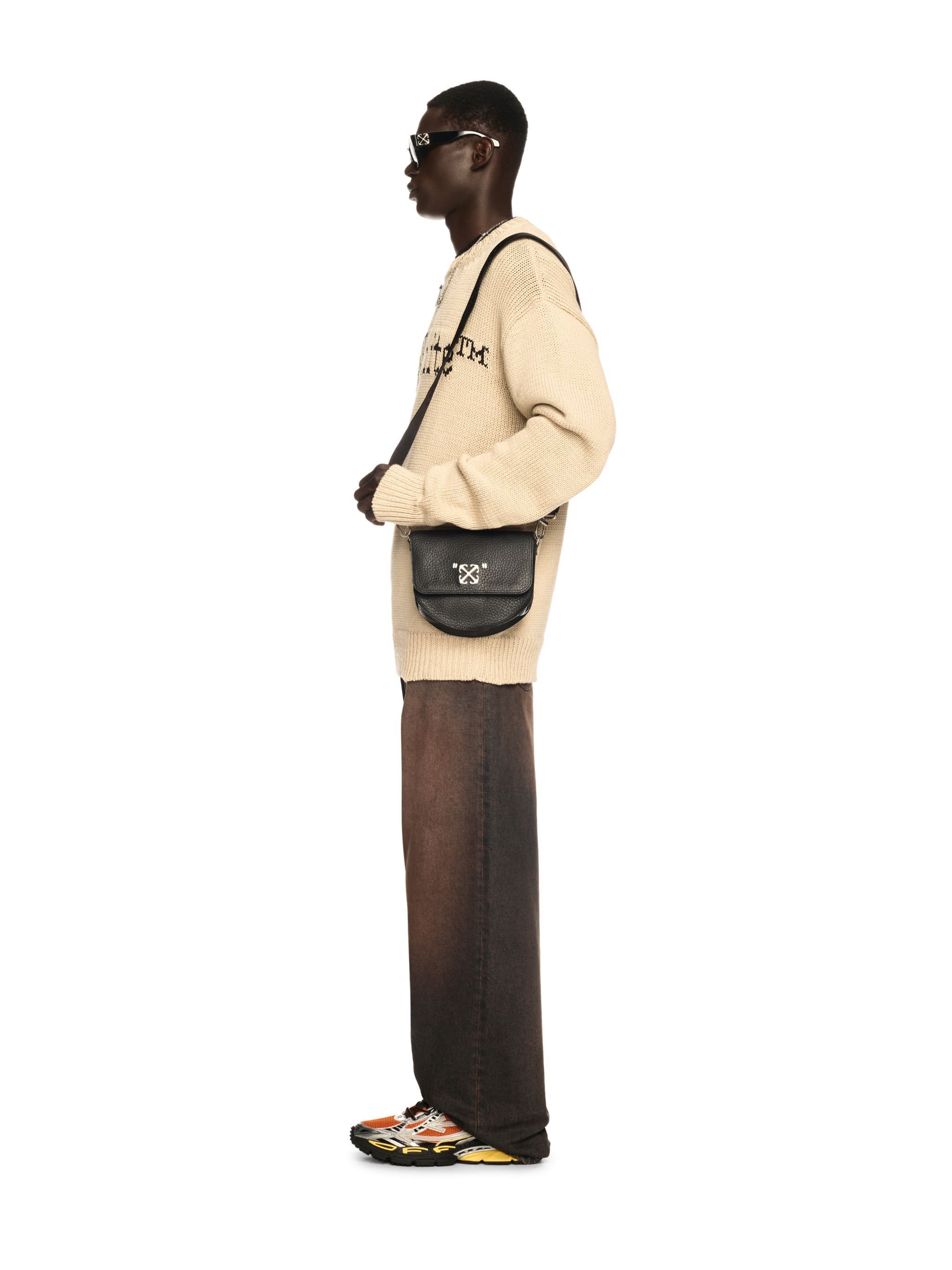OFF WHITE Schwarze Jitney Schultertasche Mit Schriftzug SCHWARZ OMNN078C99LEA001