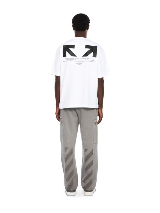 Half Arrow Skate Logo Tee OFF WHITE Half Arrow Skate Logo Tee WHITE - BLACK OMAA120F25JER013