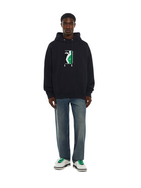 OFF WHITE Miles Davis League Skate Hoodie BLACK 44MBB085W26F004